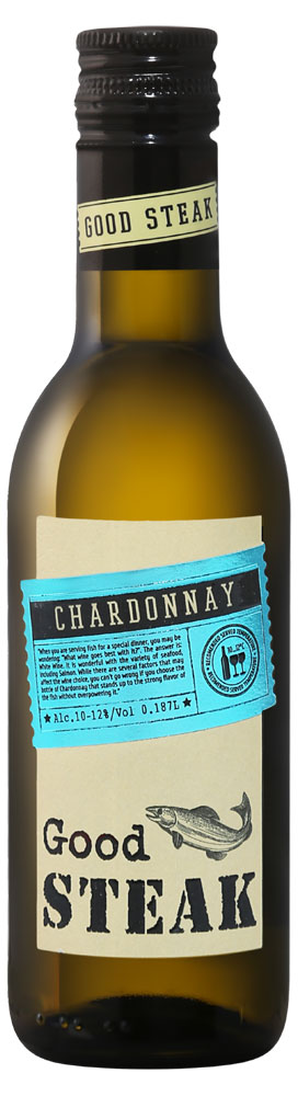 Вино Good Steak Chrdonnay белое сухое Россия, 0,187 л