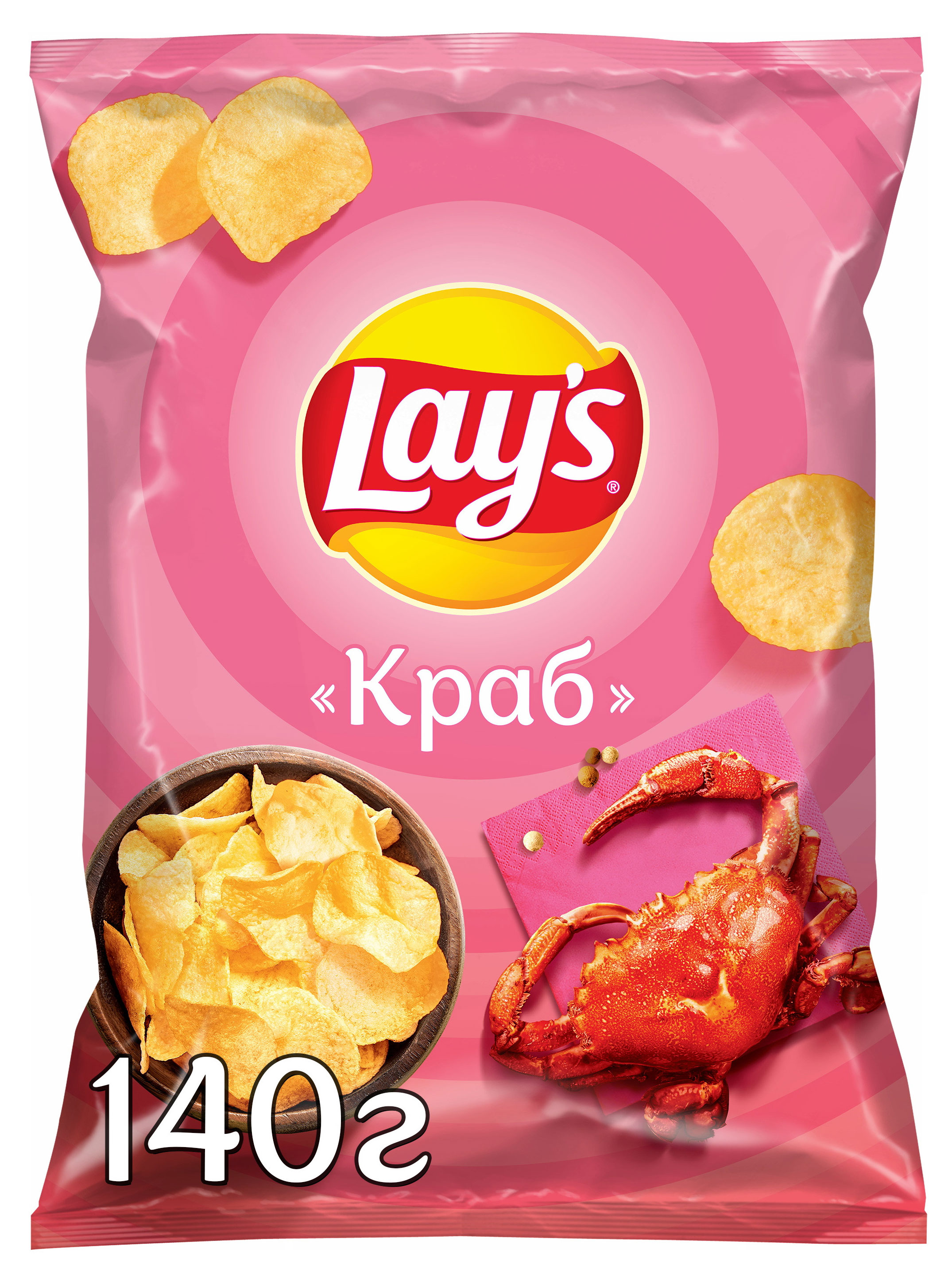 Чипсы картофельные Lay's со вкусом краба, 140 г