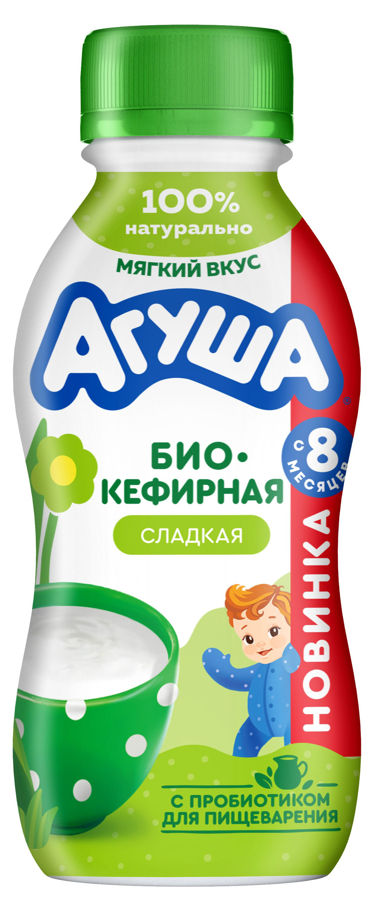 Продукт биокефирный «Агуша» Сладкий с пробиотиками для детей 2,9% БЗМЖ с 8 мес., 180 г