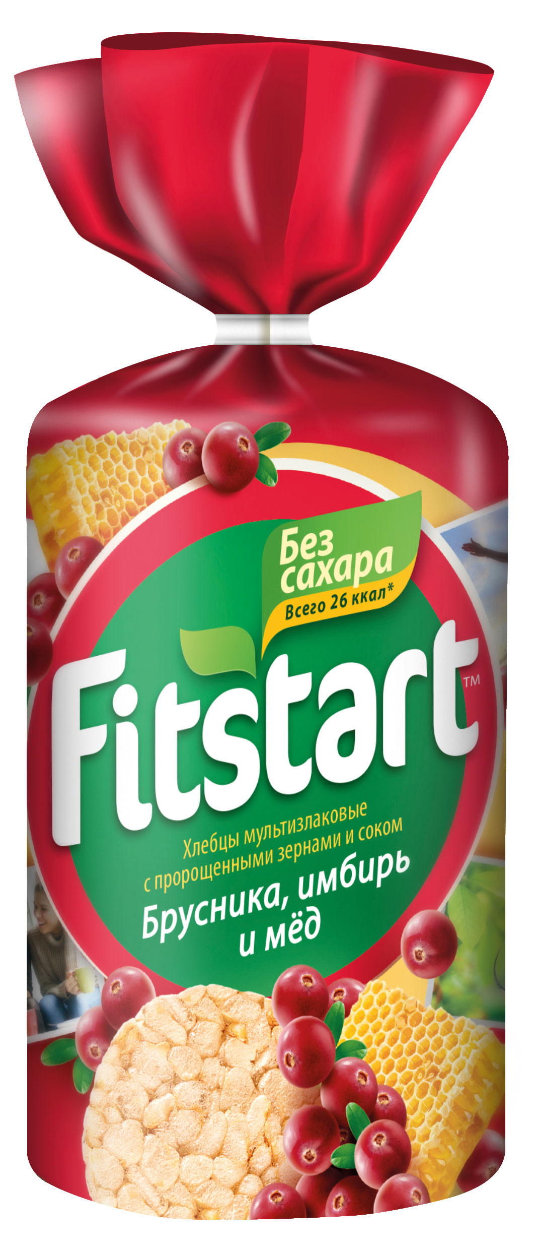 Хлебцы мультизлаковые Fitstart брусника имбирь и мёд, 100 г