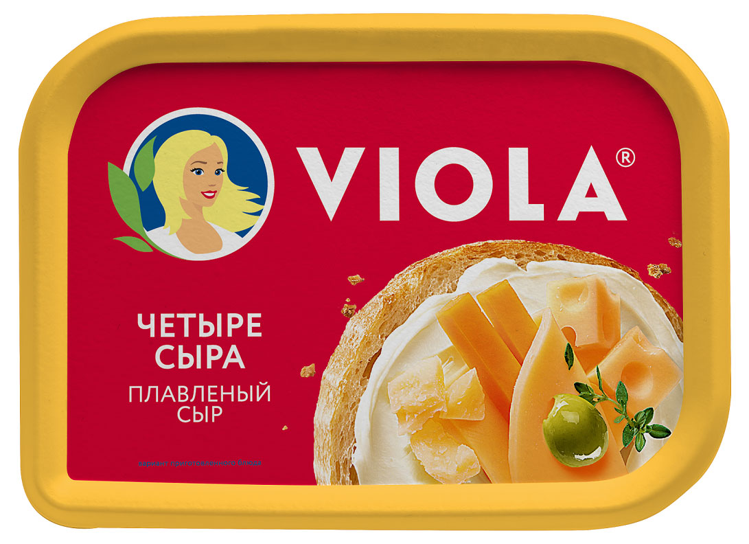 Сыр плавленый Viola четыре сыра 50% БЗМЖ, 400 г