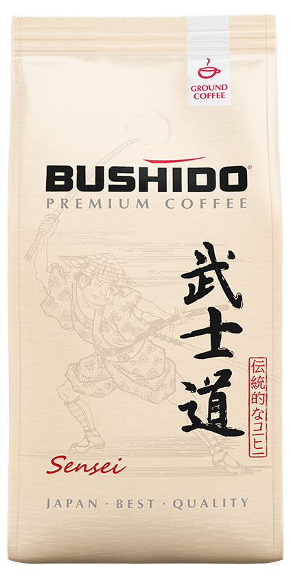 Кофе молотый BUSHIDO Sensei натуральный изысканная смесь Нидерланды, 227 г