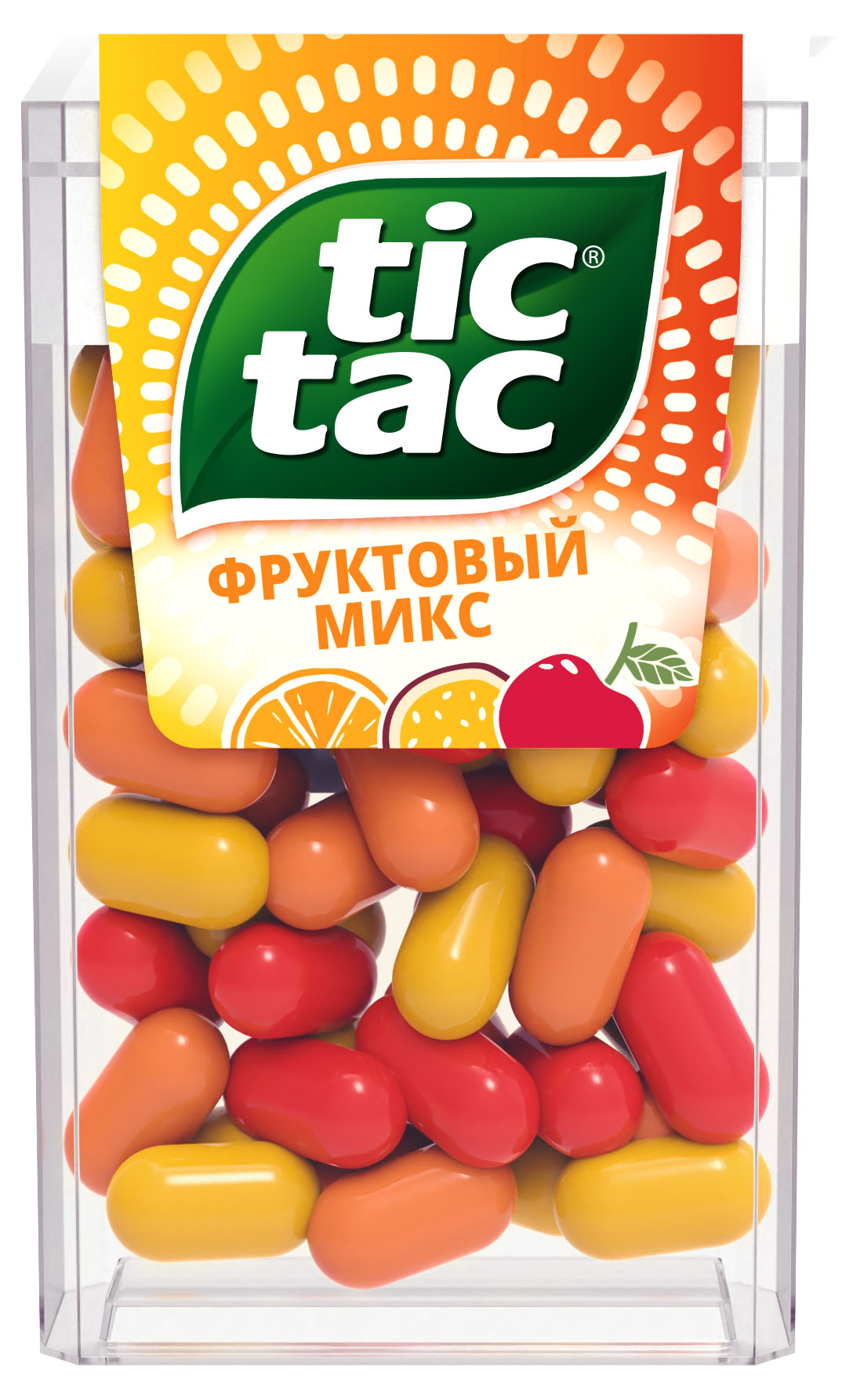 Драже Tic Tac Фруктовый микс со вкусом вишни апельсина и маракуйи Ирландия, 16 г