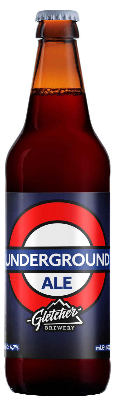 Пиво Gletcher Underground Ale светлое фильтрованное, 500 мл