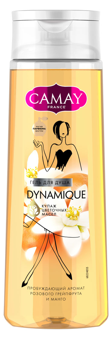 Гель для душа Camay Dynamique Grapefruit, 250 мл