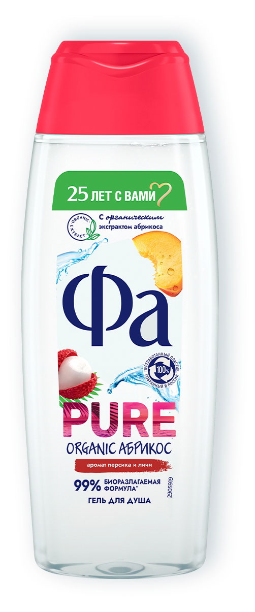 Гель для душа «Фа» Pure Organic Персик, 250 мл