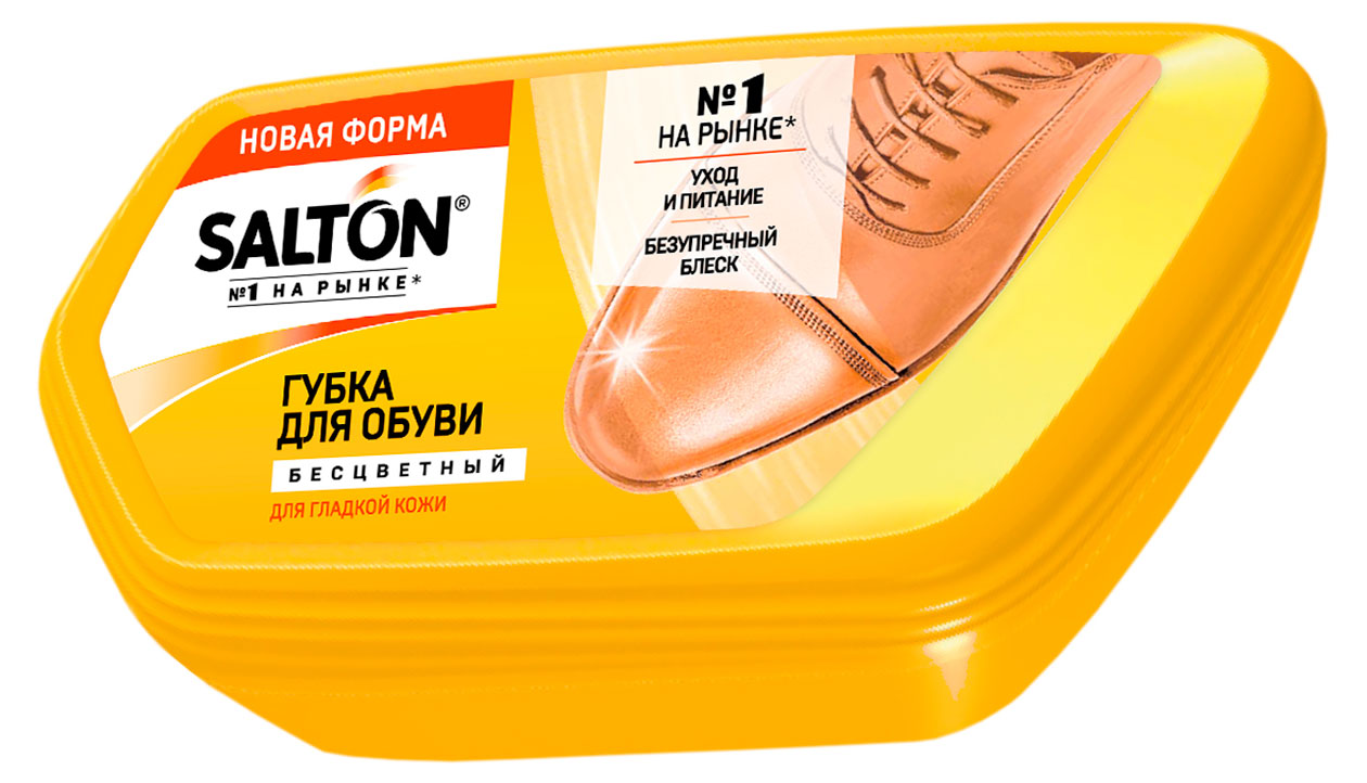 Губка для обуви из гладкой кожи Salton бесцветная, 1 шт