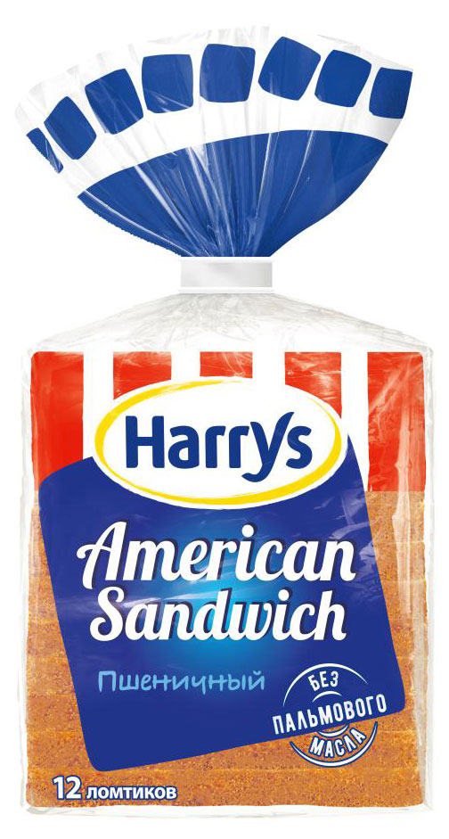 Хлеб пшеничный Harry's American Sandwich для сандвичей и тостов нарезка, 470 г