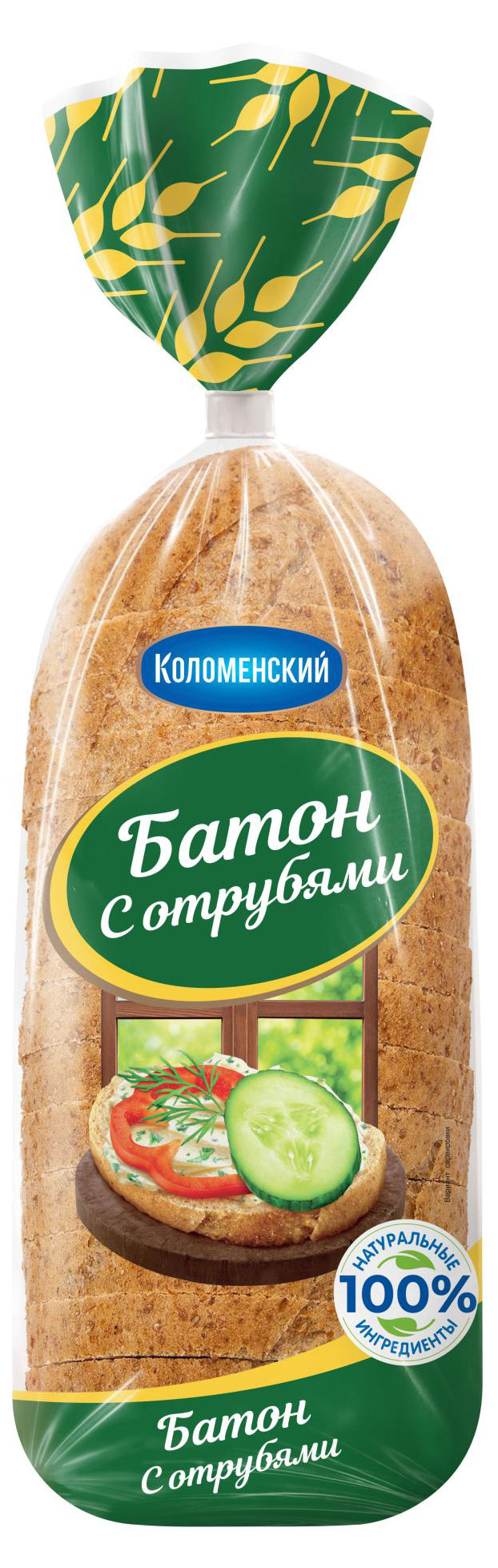 Хлеб пшеничный «Коломенский» с отрубями нарезка, 300 г
