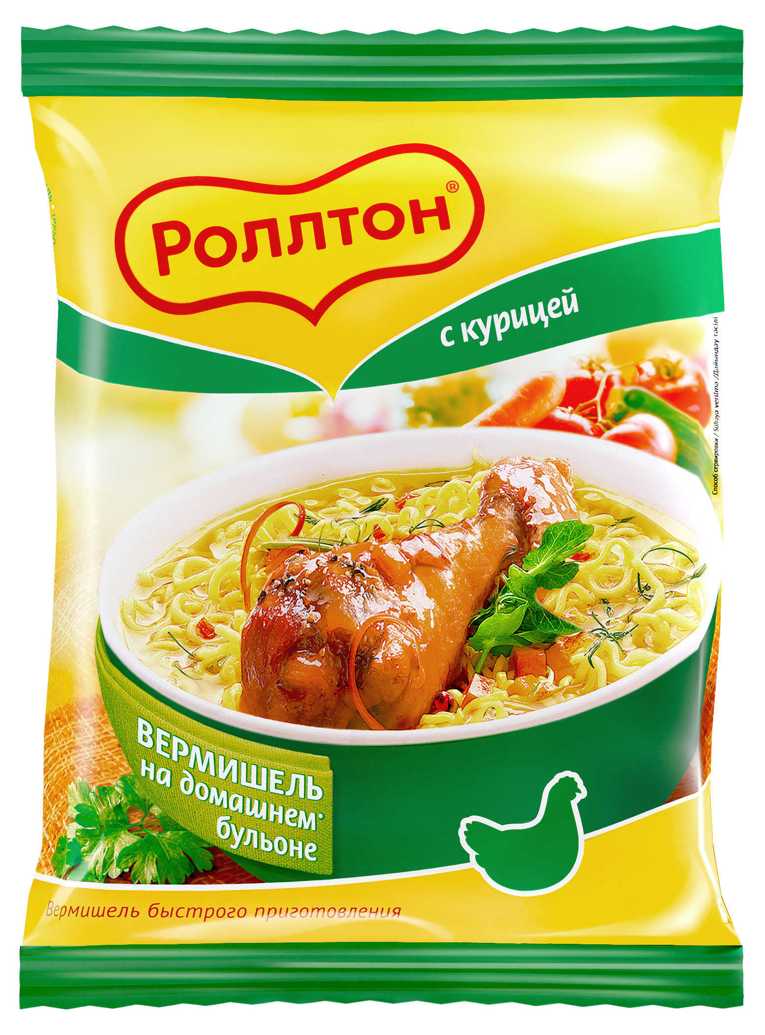 Лапша быстрого приготовления «Роллтон» с курицей, 60 г