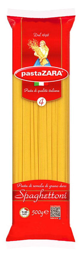 Макаронные изделия Pasta Zara №4 Спагеттони классические спагетти, 500 г