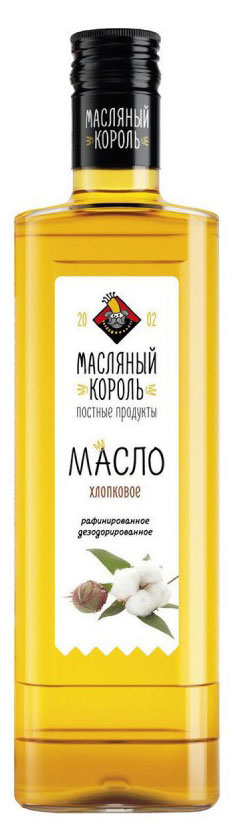 Масло хлопковое «Масляный король» рафинированное, 350 мл