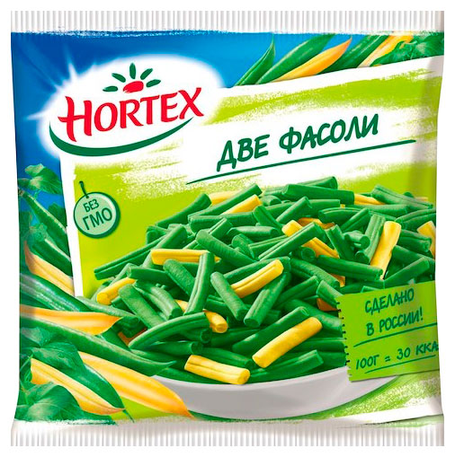 Смесь овощная Hortex Две фасоли замороженная, 400 г