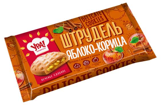 Штрудель «Ура! Кондитеры» яблоко корица, вес