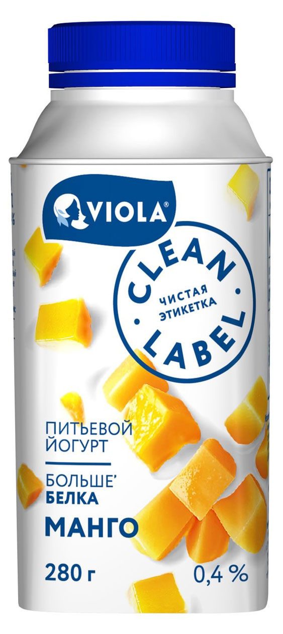 Йогурт питьевой Viola Clean Label Манго 0,8% БЗМЖ, 260 г