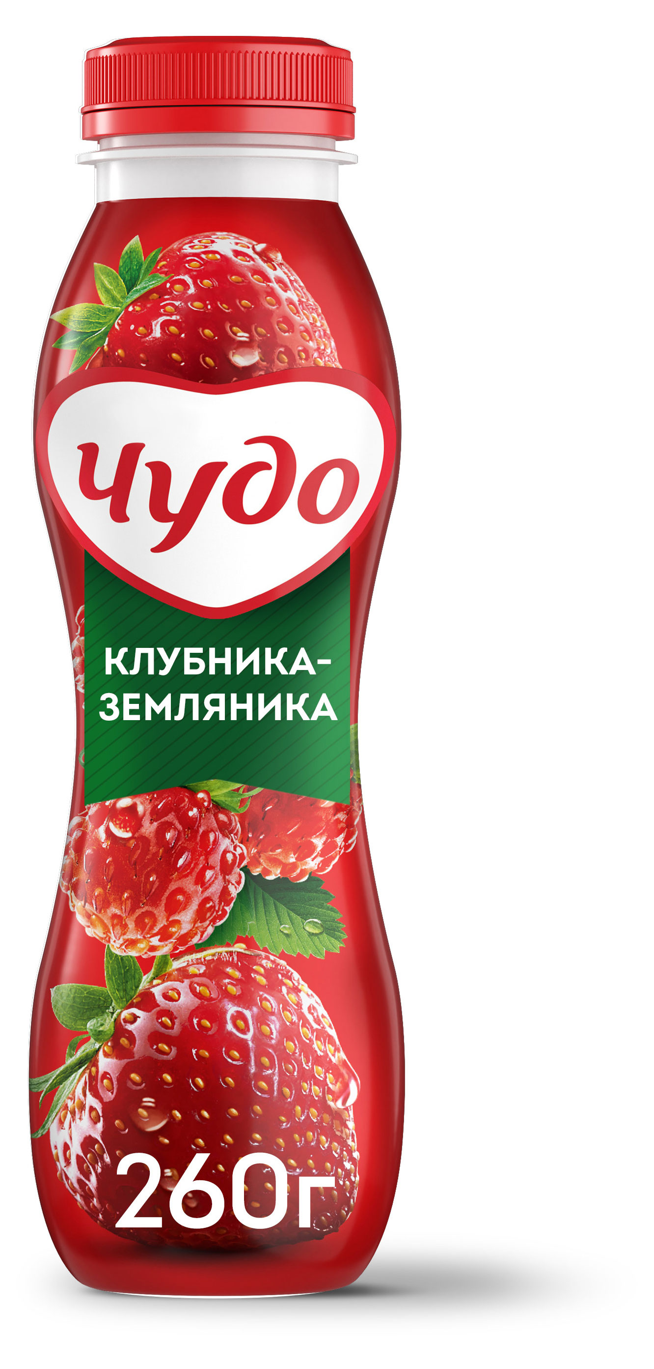 Йогурт питьевой «Чудо» Клубника-Земляника 1,9% БЗМЖ, 260 г