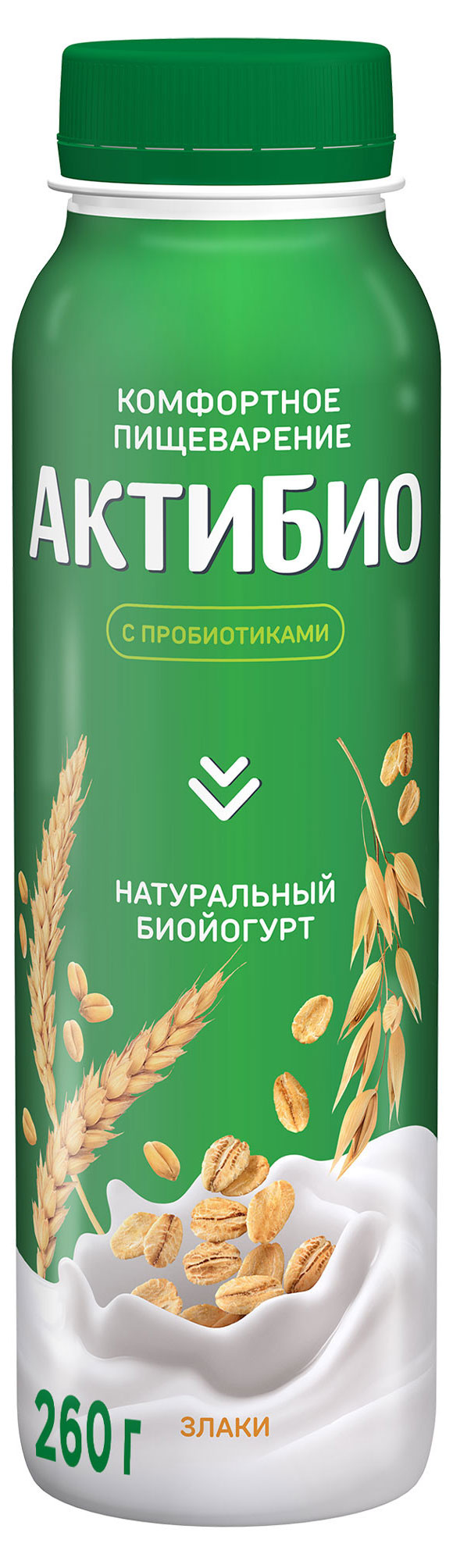 Йогурт питьевой «АктиБио» со злаками 1,6% БЗМЖ 260 г