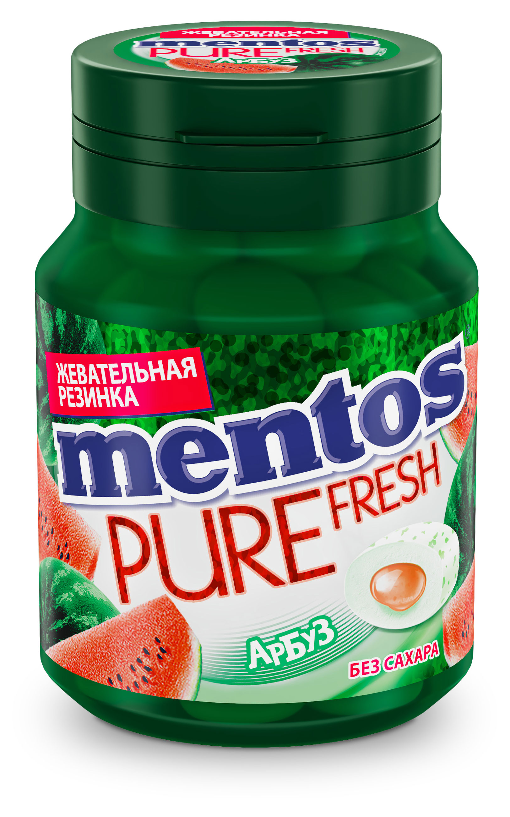 Резинка жевательная Mentos Pure Fresh Арбуз, 54 г