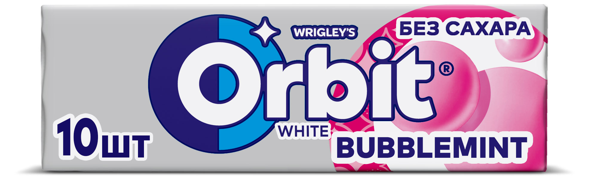 Резинка жевательная Orbit White Bubblemint без сахара, 13,6 г