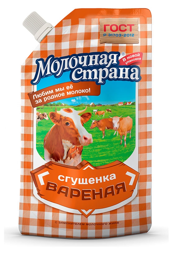 Продукт сгущенный «Молочная Страна» молокосодержащий вареный ЗМЖ, 270 г