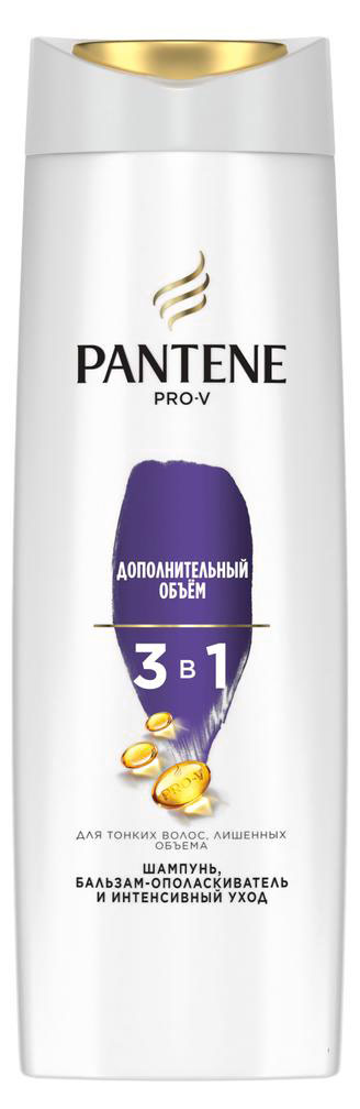 Шампунь для волос Pantene Дополнительный объем 3 в 1, 360 мл