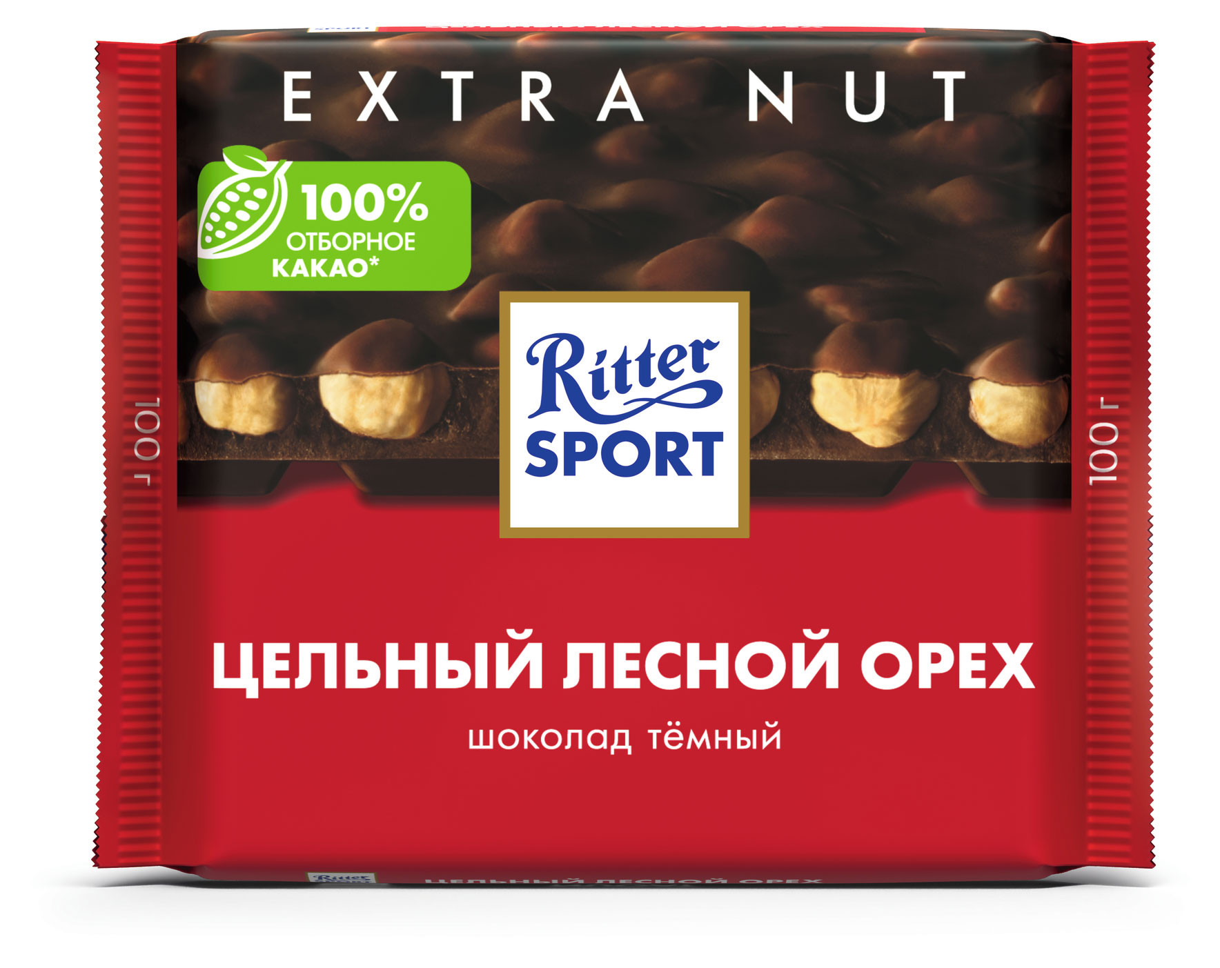 Шоколад Ritter Sport темный цельный лесной орех, 100 г