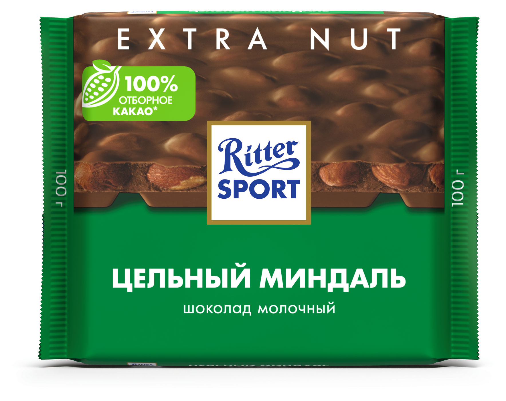 Шоколад Ritter Sport молочный с цельным миндалем, 100 г