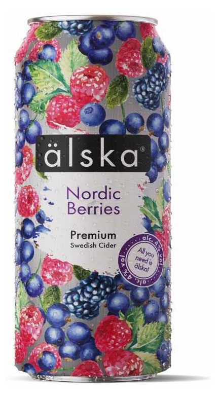 Сидр Alska Nordic Berries со вкусом лесных ягод, 440 мл