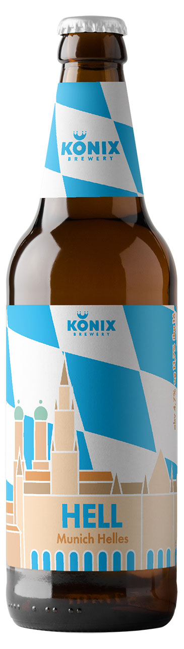 Пиво светлое Konix Brewery Munich Helles 4,7%, 0,45 л