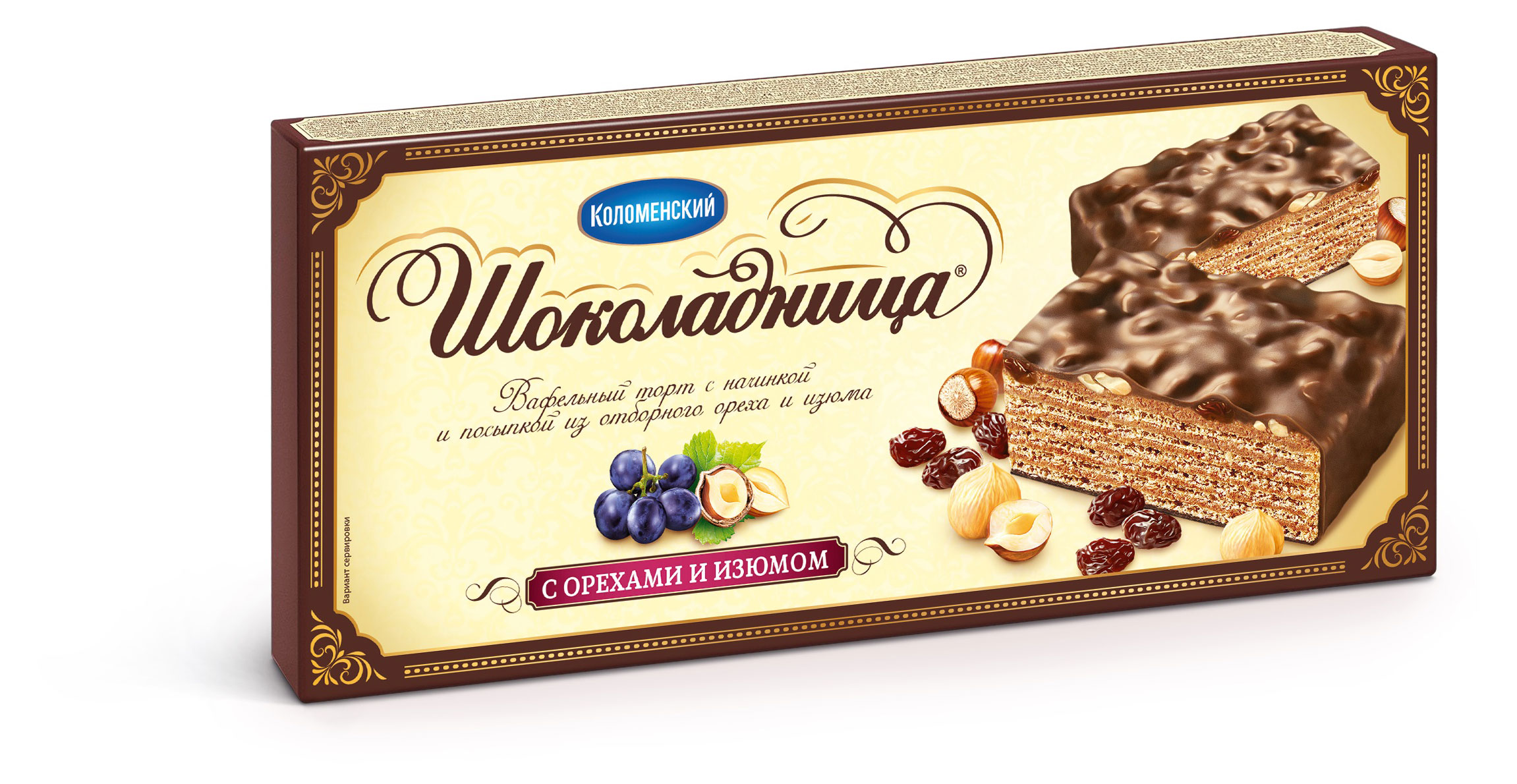 Торт «Шоколадница» с орехом и изюмом, 250 г