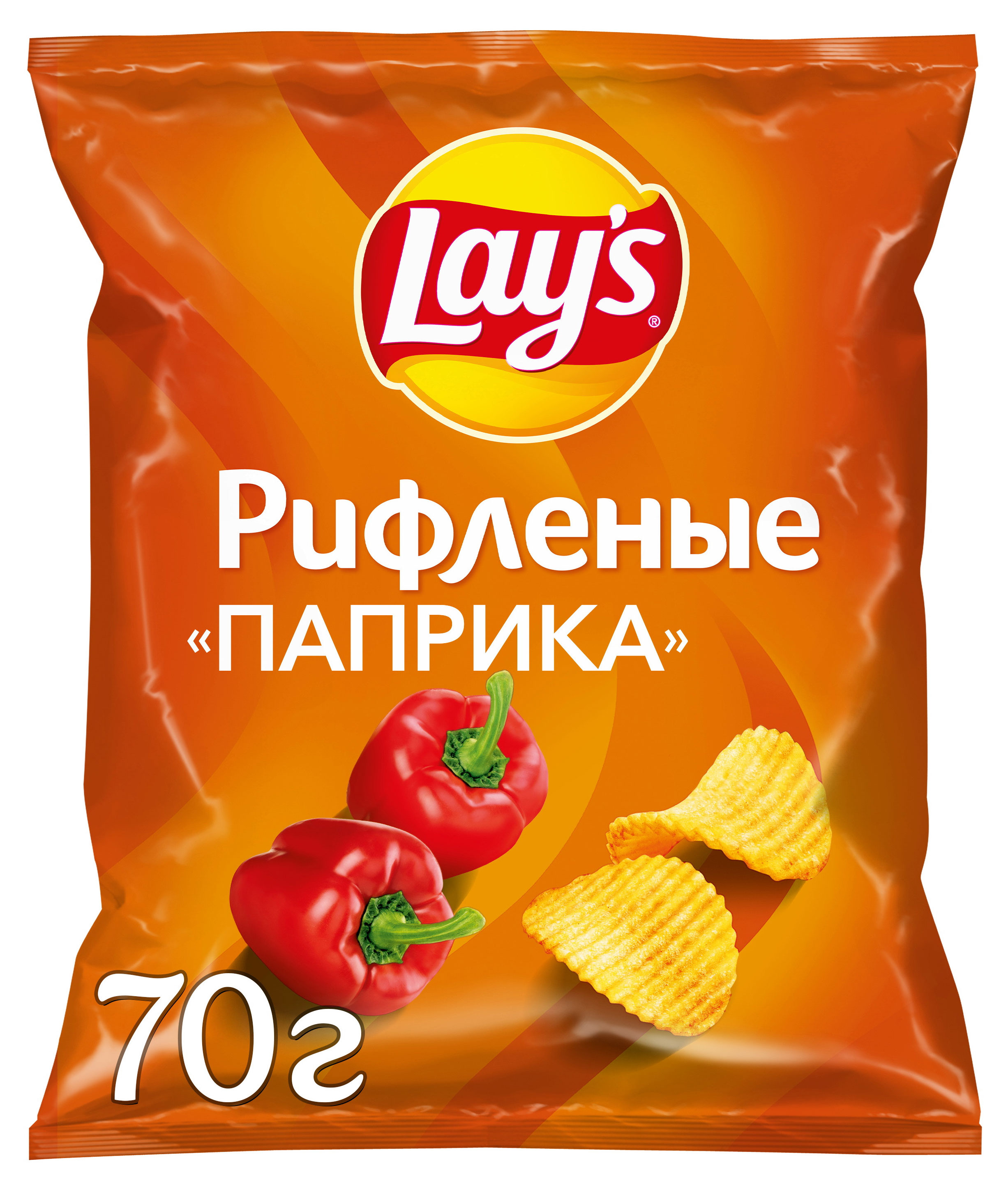 Чипсы картофельные Lay's рифленые паприка, 70 г