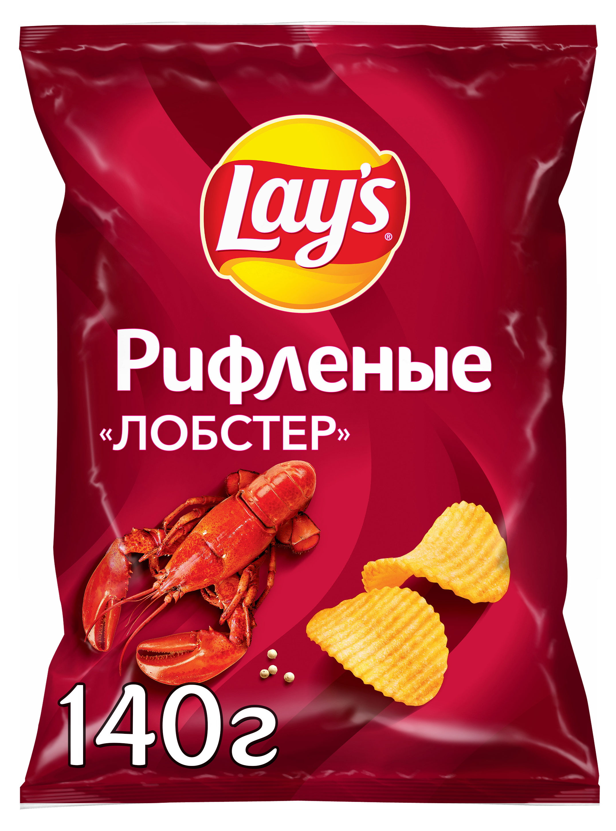 Чипсы картофельные Lay's рифленые со вкусом лобстера, 140 г