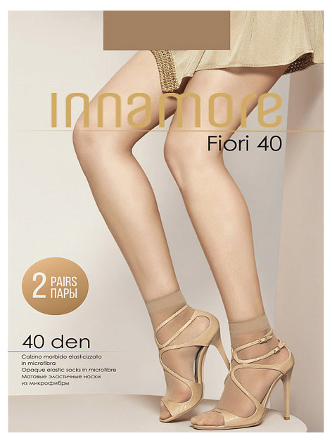 Носки Innamore Fiori 40 den daino, 2 пары