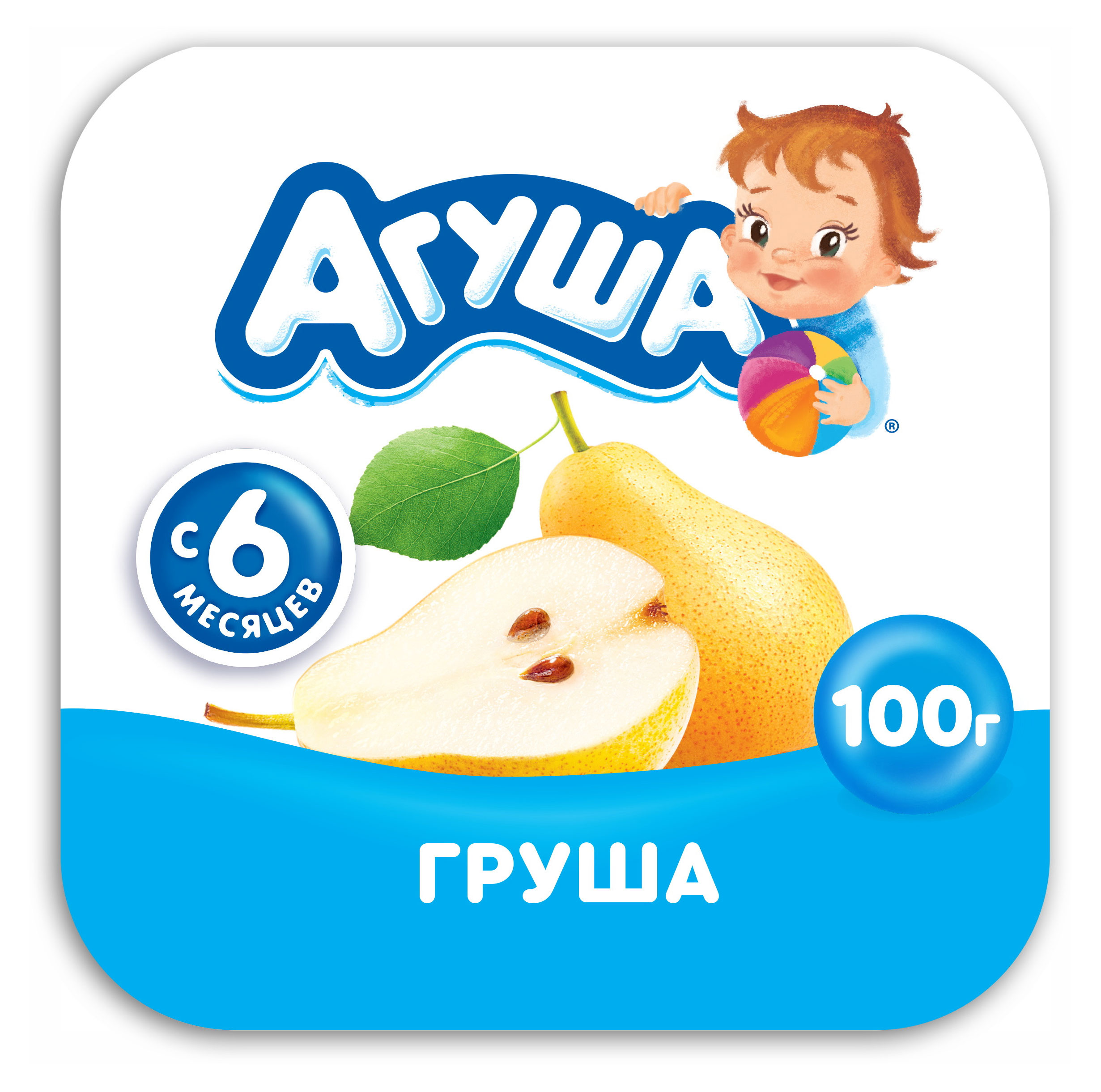 Творог детский «Агуша» фруктовый груша, 3,9% БЗМЖ, 100 г