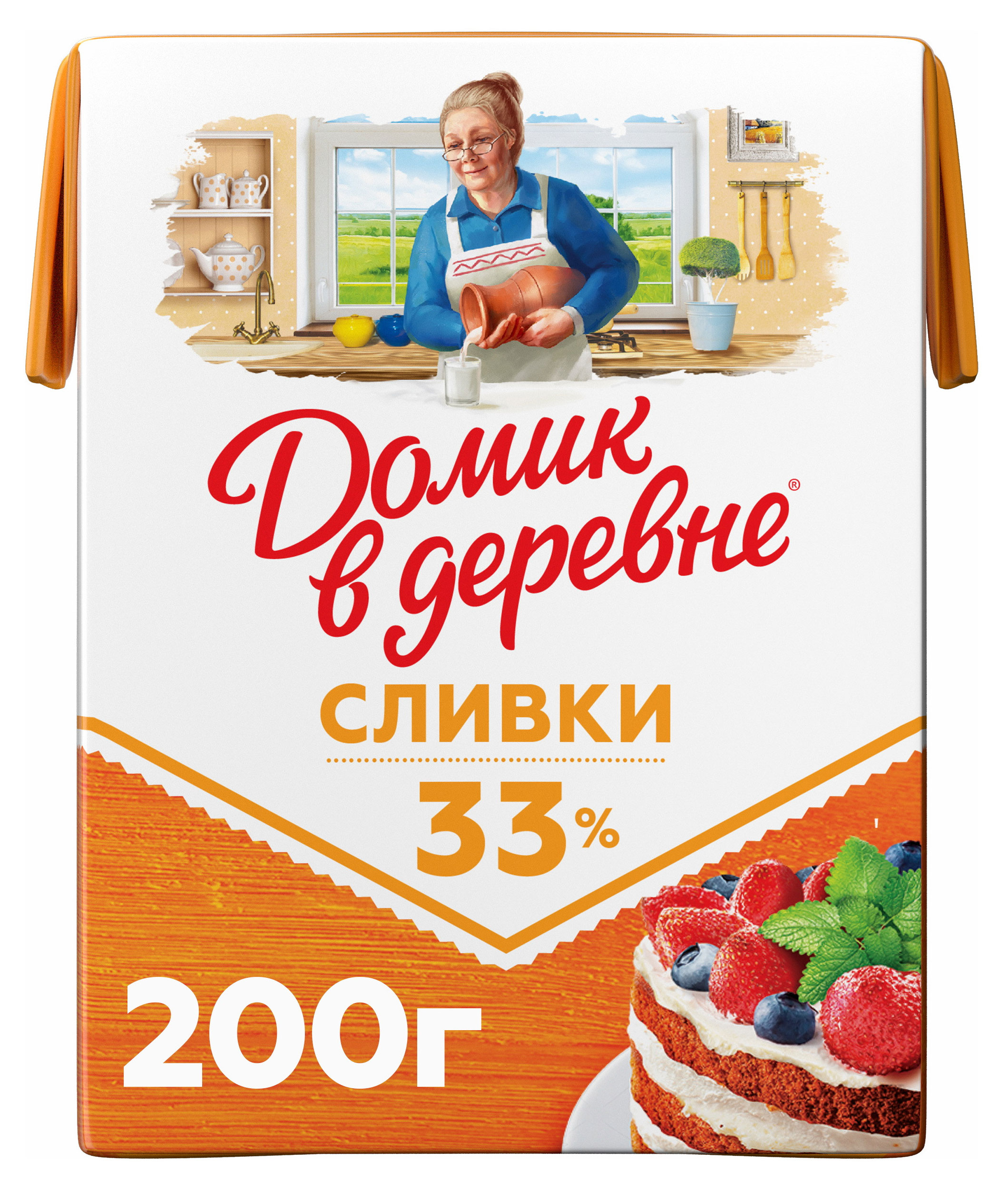 Сливки Домик в деревне 33% 200г