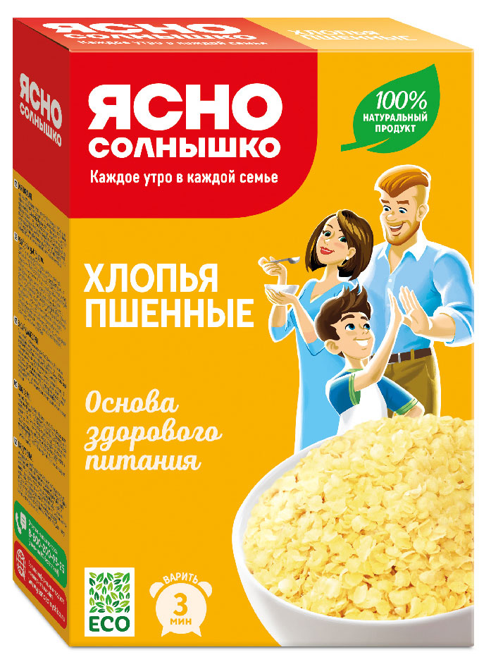 Хлопья «Ясно солнышко» пшенные, 375 г