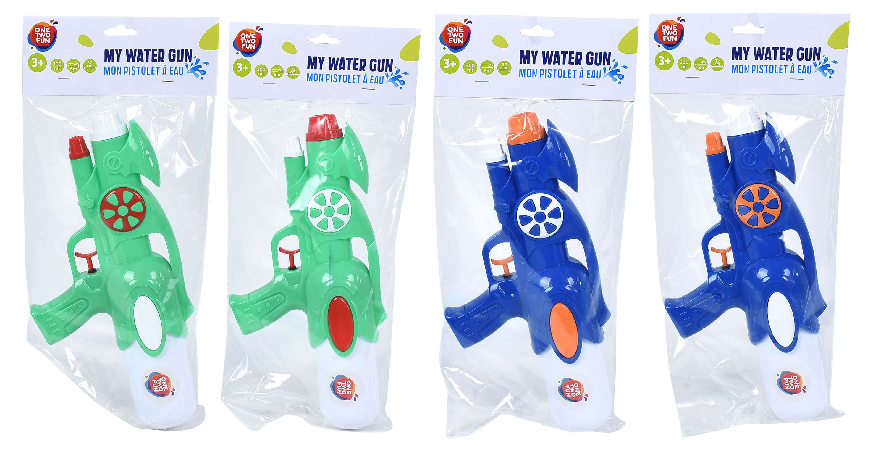 Игрушечный водный пистолет ONE TWO FUN, 32 см