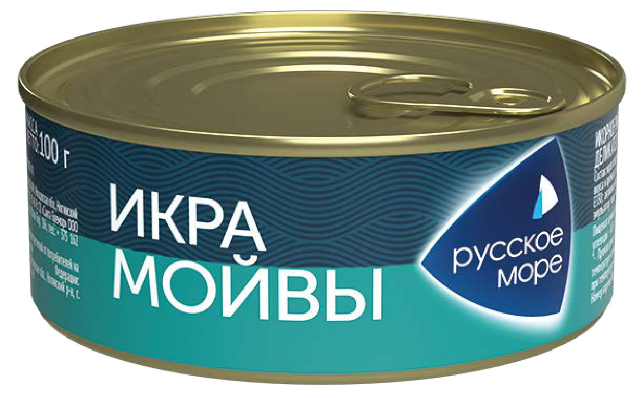 Икра мойвы «Русское море» деликатесная Люкс Оригинальная, 100 г