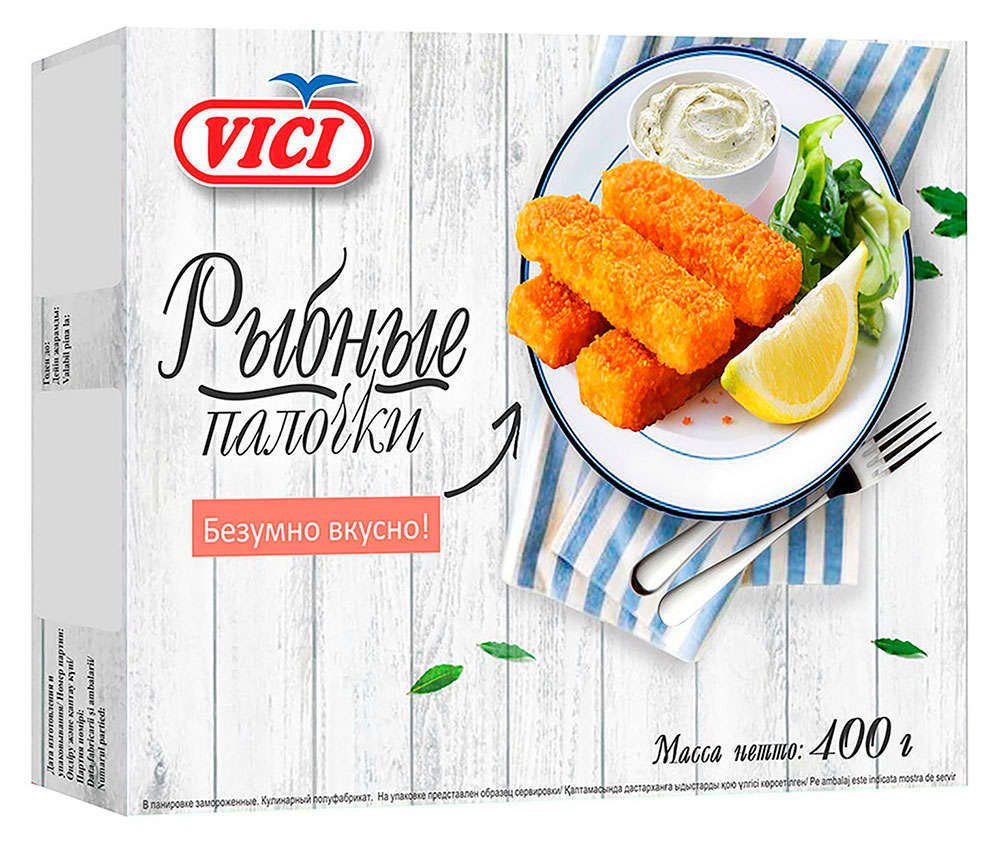 Палочки рыбные VICI в панировке, 400 г