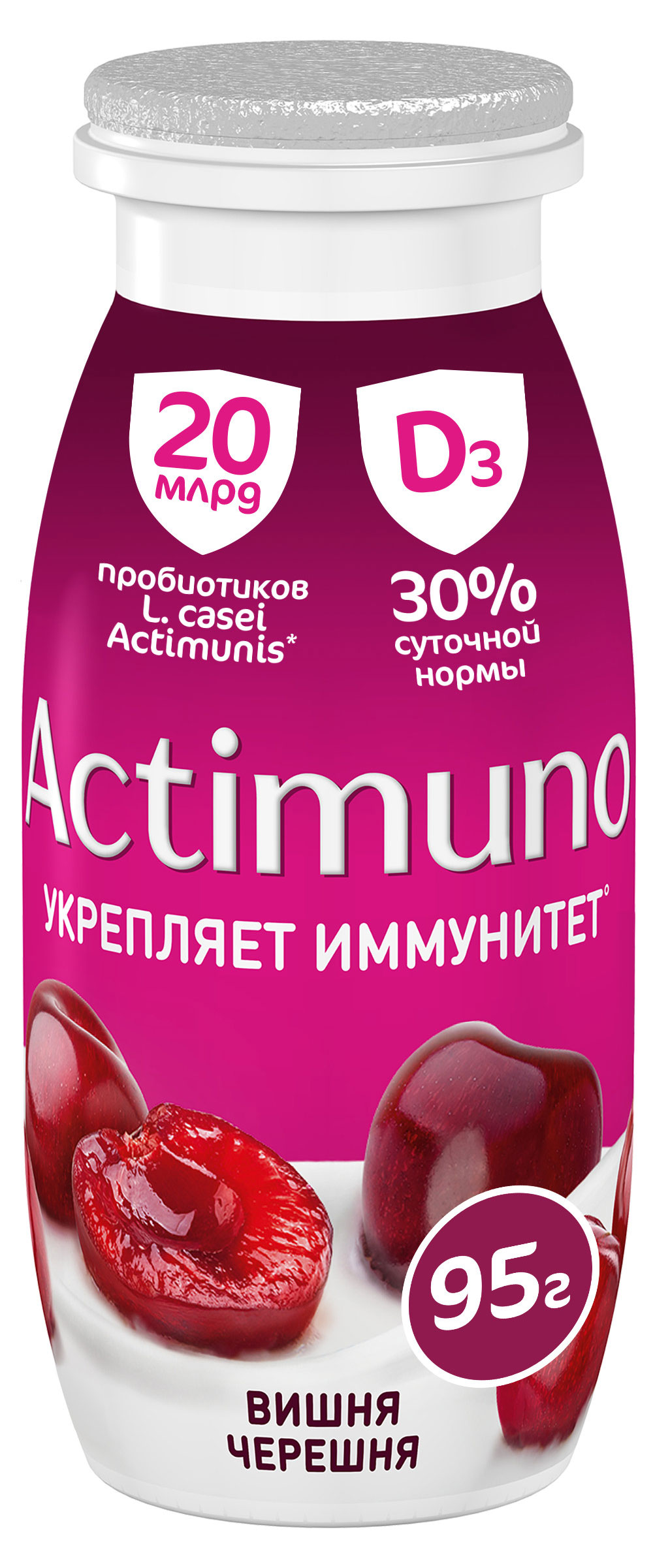 Продукт кисломолочный Actimuno Вишня Черешня 1,5%, 95 г