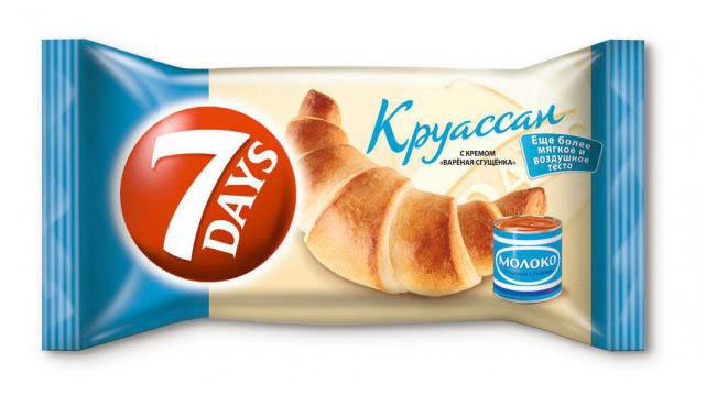 Круассан 7Days с вареной сгущенкой, 65 г