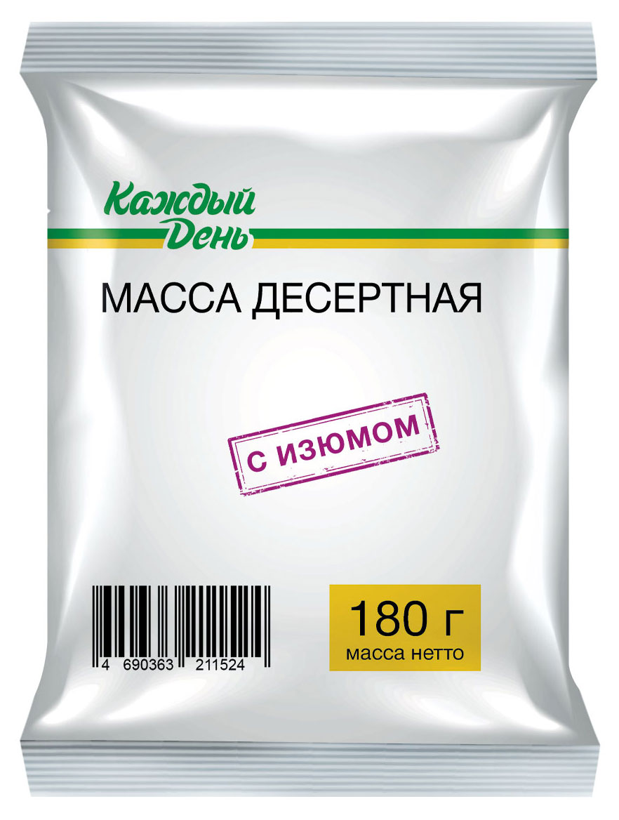 Масса десертная «Каждый день» с изюмом 23% ЗМЖ, 180 г