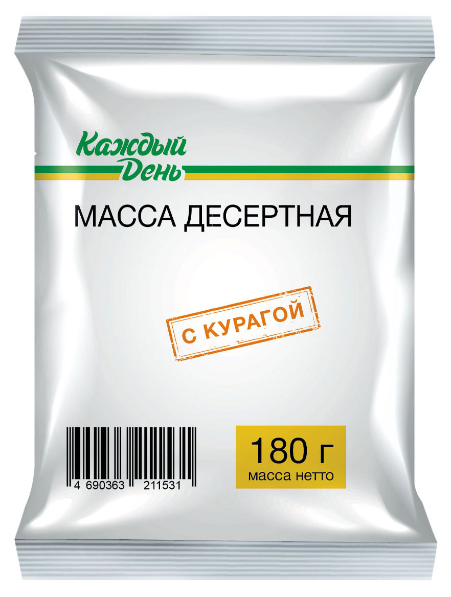 Масса десертная «Каждый день» с курагой 23% ЗМЖ, 180 г