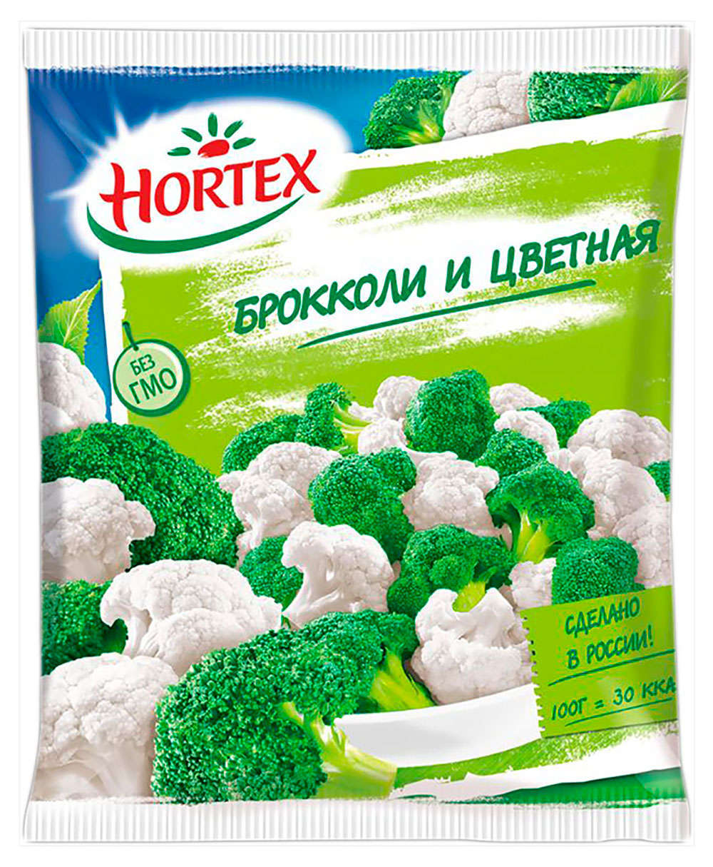 Смесь овощная Hortex брокколи и цветная капуста замороженная, 400 г