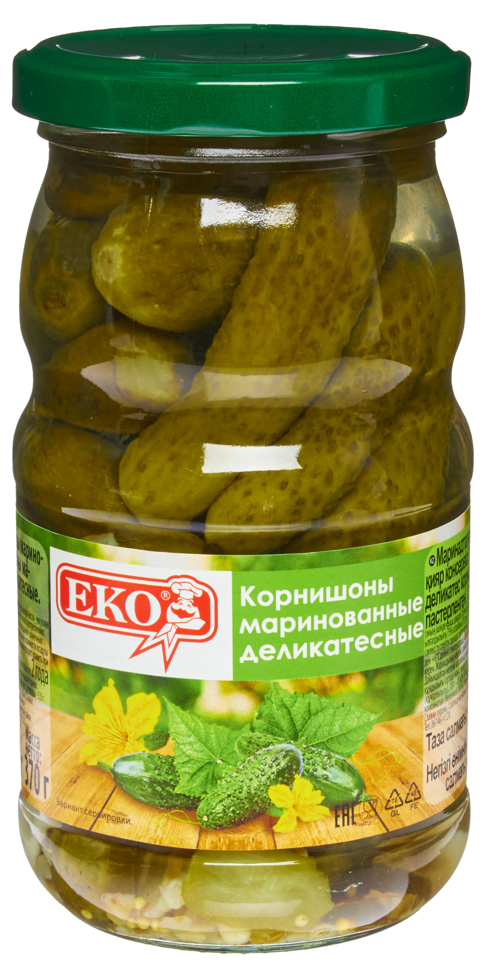 Корнишоны Еко Деликатесные маринованные, 360 г