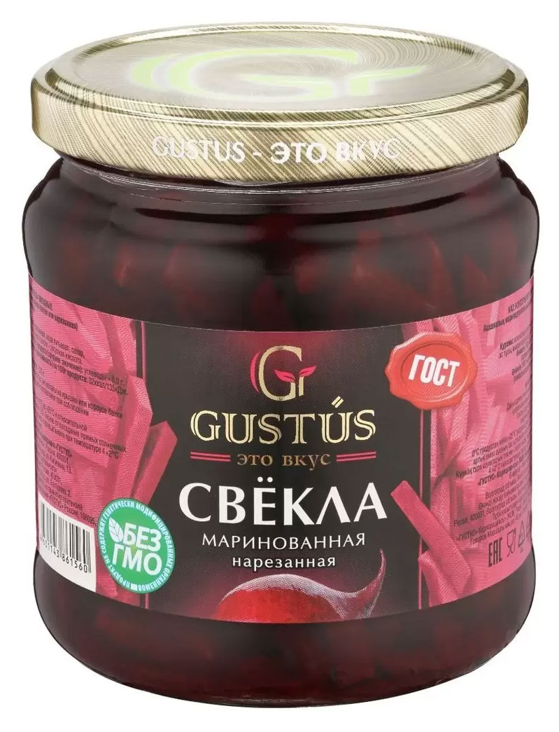 Свекла Gustus маринованная нарезанная, 460 г