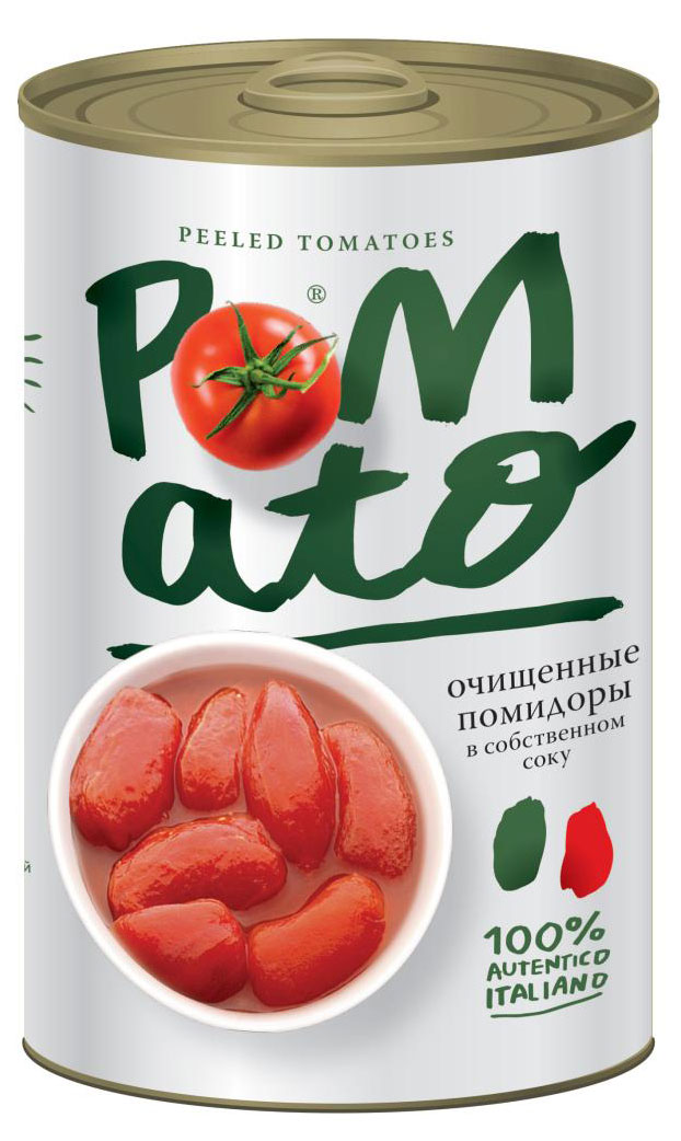 Томаты Pomato очищенные в собственном соку, 400 г