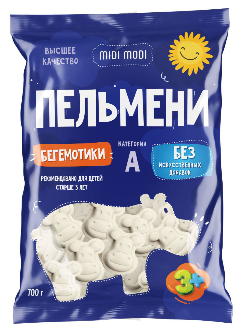 Пельмени Midi Modi Бегемотики, 700 г