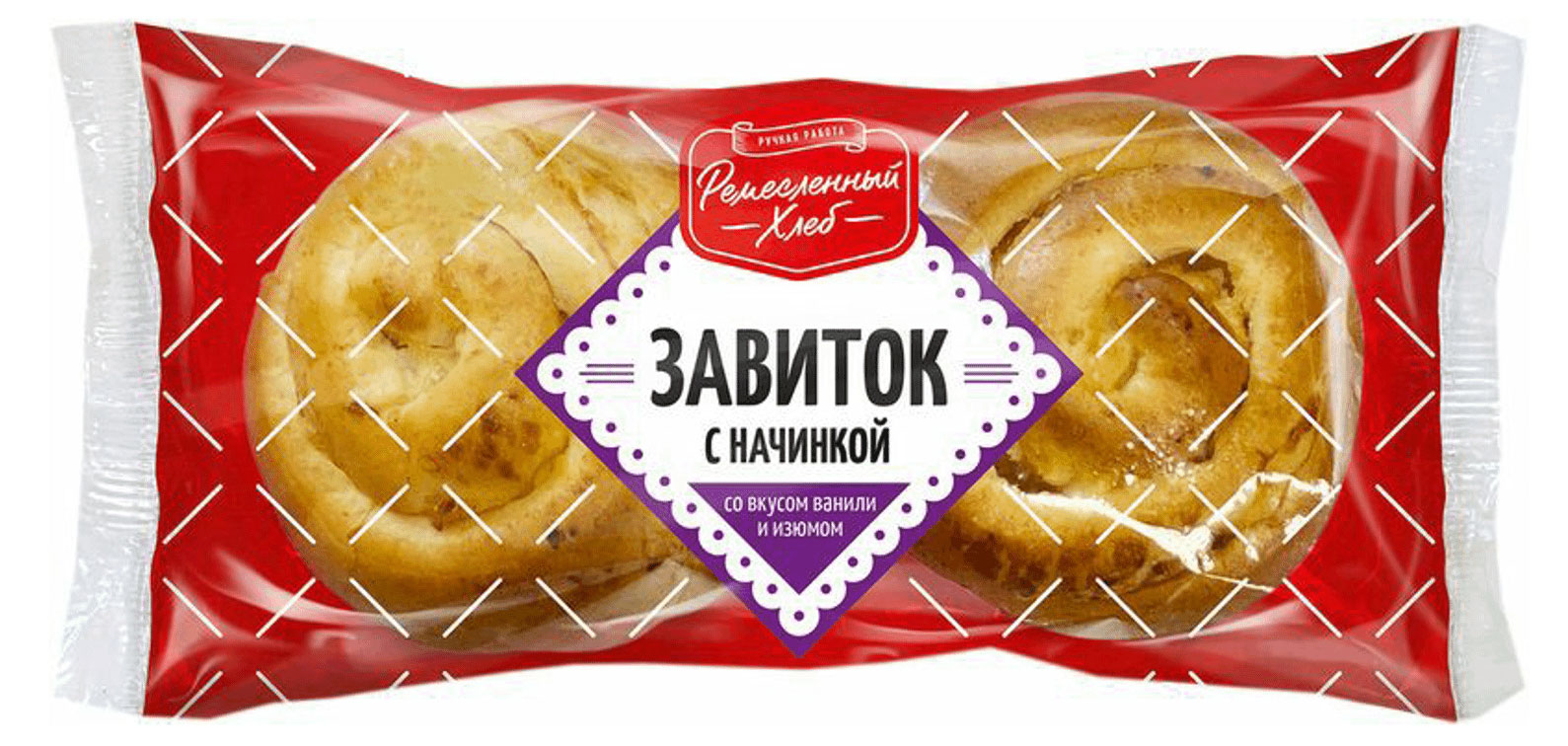 Завиток «Дарница» со вкусом ванили и изюма, 120 г