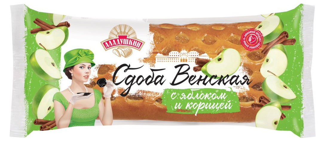 Сдоба «Дарница» Венская с яблоком и корицей, 200 г
